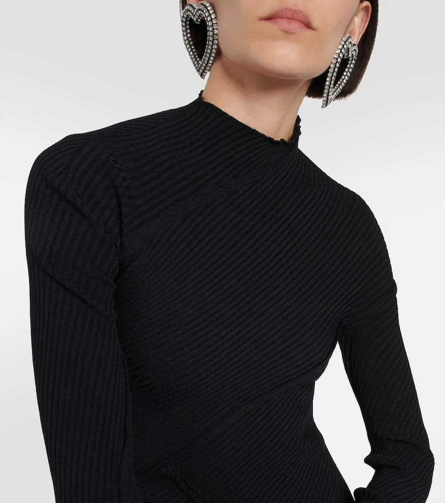 Balenciaga Ribbed-knit maxi dress