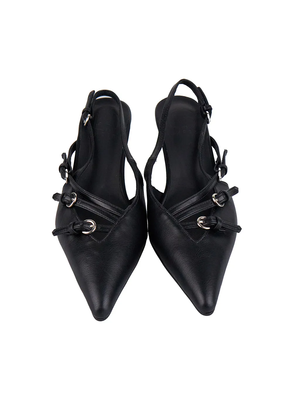 Buckle Strap Slingback Heels CJ522