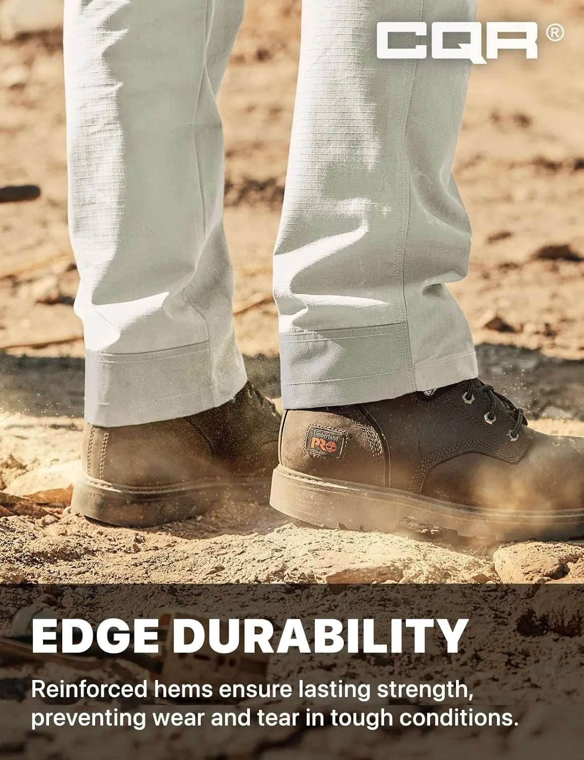 CQR Men's Quick Dry Work Pants, Water Resistant Outdoor Tactical Pants, Lightweight Stretch Cargo Hiking Pants
