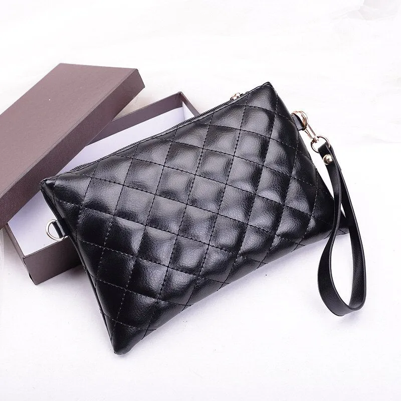 Diamond Lattice Women's Clutches Rivet woman envelope bag chain Women's Crossbody Shoulder Bags black clutch purses bolsa