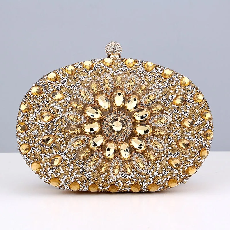 Diamond Women Luxury Clutch Evening Bag Wedding Crystal Ladies Cell Phone Pocket Purse Female Wallet Bag