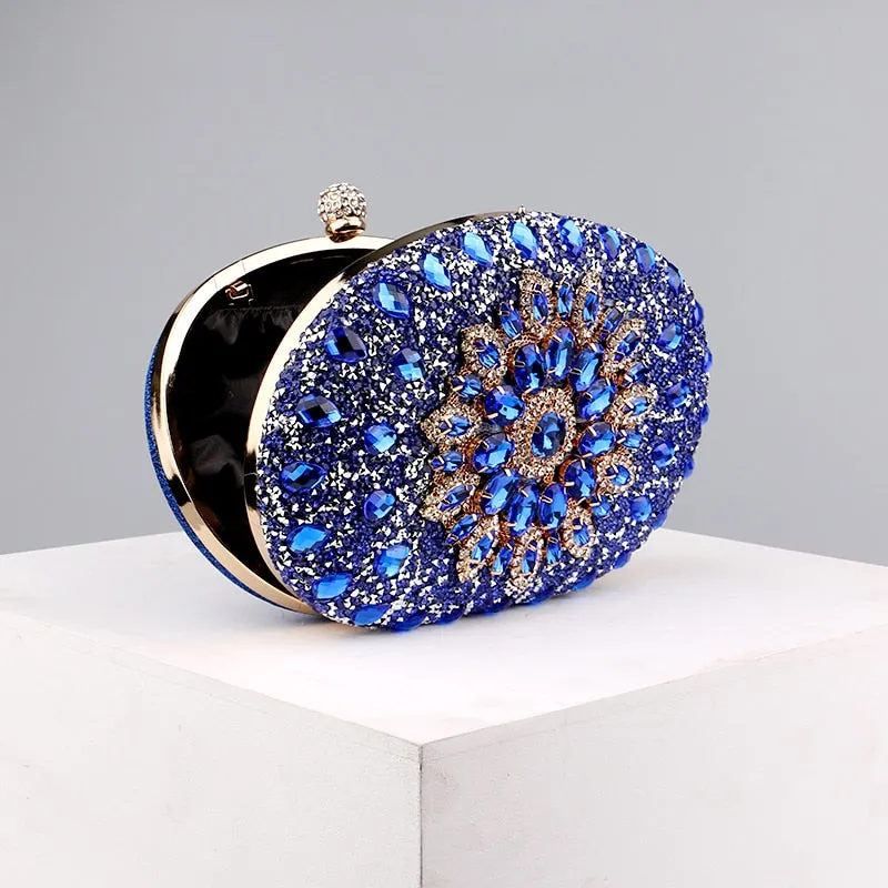 Diamond Women Luxury Clutch Evening Bag Wedding Crystal Ladies Cell Phone Pocket Purse Female Wallet Bag