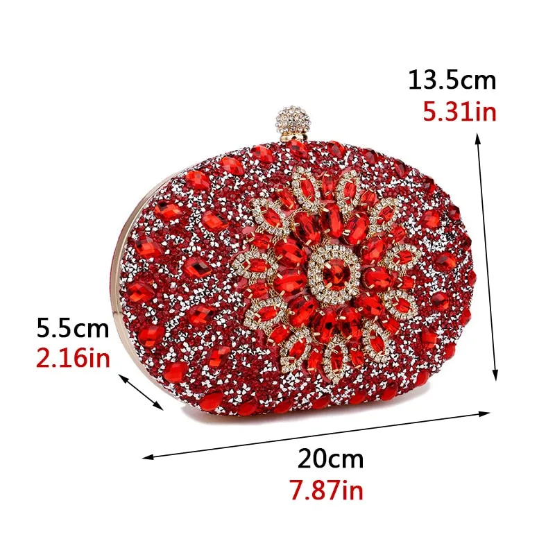 Diamond Women Luxury Clutch Evening Bag Wedding Crystal Ladies Cell Phone Pocket Purse Female Wallet Bag