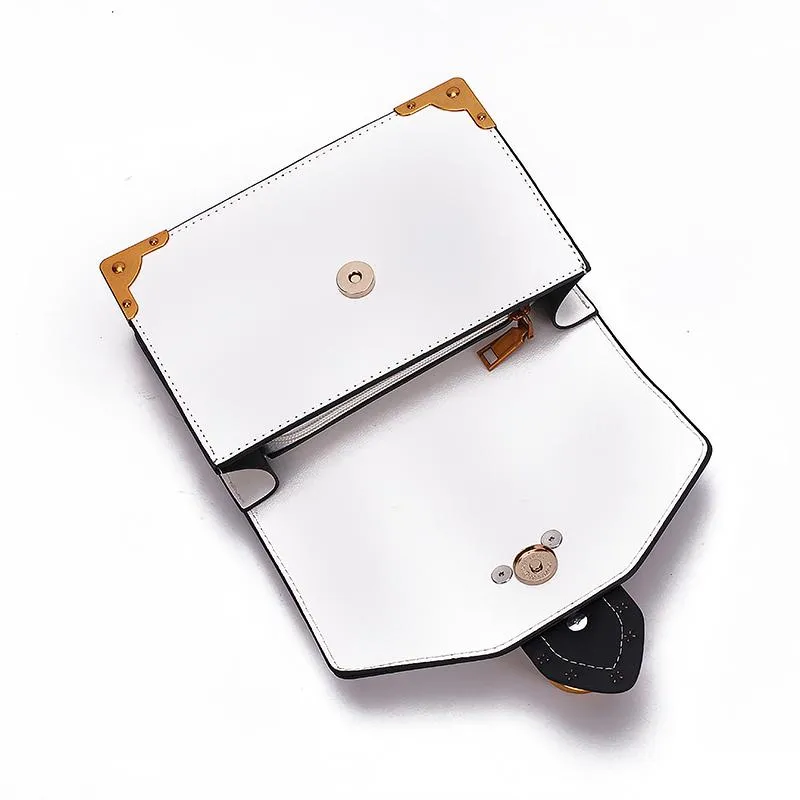 Fashion Designer Metal Lion Head Square Pack Shoulder Bag Crossbody Clutch Women Wallet Handbags 1