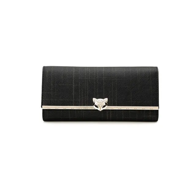 FOXER Women Fashion Valentine's Day Gift Wallet Female Cowhide Clutch Bag Card Holder Lady Luxury Coin Purse Chic Evening Bags