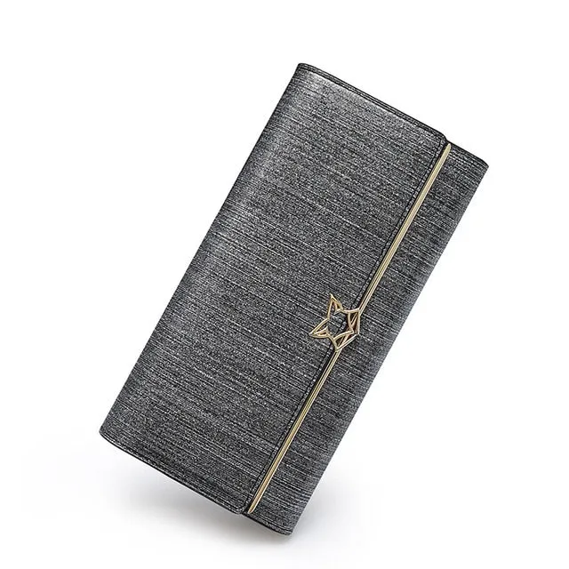 FOXER Women Fashion Valentine's Day Gift Wallet Female Cowhide Clutch Bag Card Holder Lady Luxury Coin Purse Chic Evening Bags