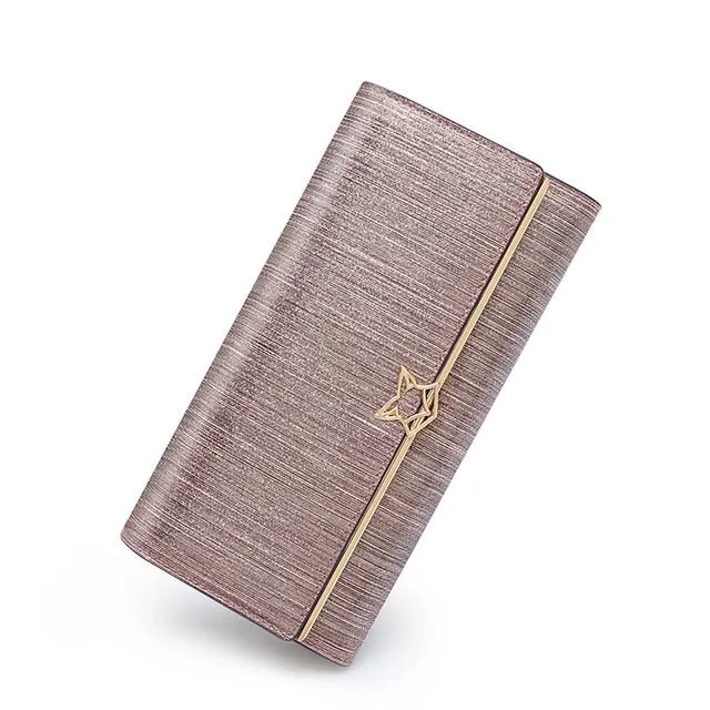 FOXER Women Fashion Valentine's Day Gift Wallet Female Cowhide Clutch Bag Card Holder Lady Luxury Coin Purse Chic Evening Bags