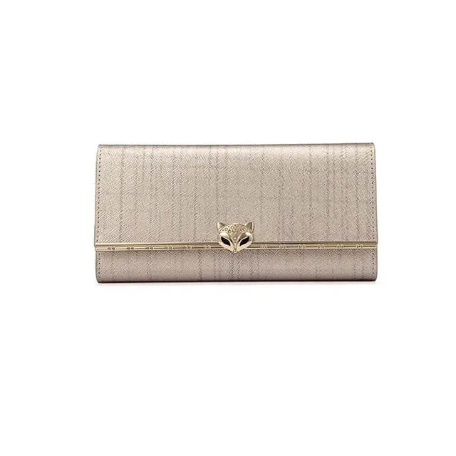 FOXER Women Fashion Valentine's Day Gift Wallet Female Cowhide Clutch Bag Card Holder Lady Luxury Coin Purse Chic Evening Bags