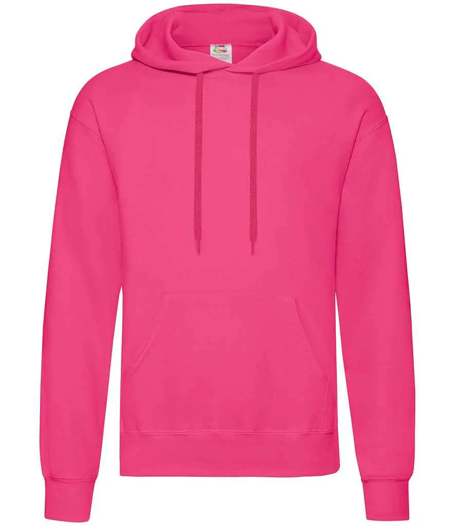 Fruit of the Loom Classic Hooded Sweatshirt - Red, Pink