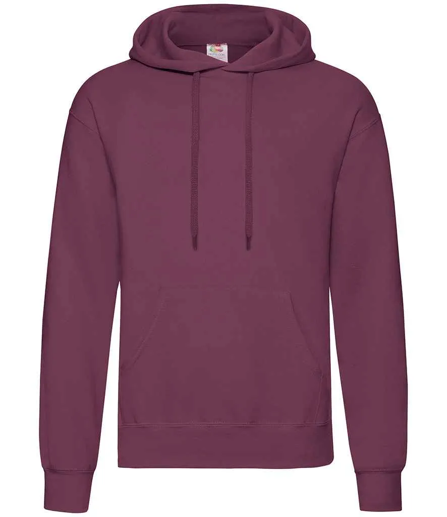 Fruit of the Loom Classic Hooded Sweatshirt - Red, Pink