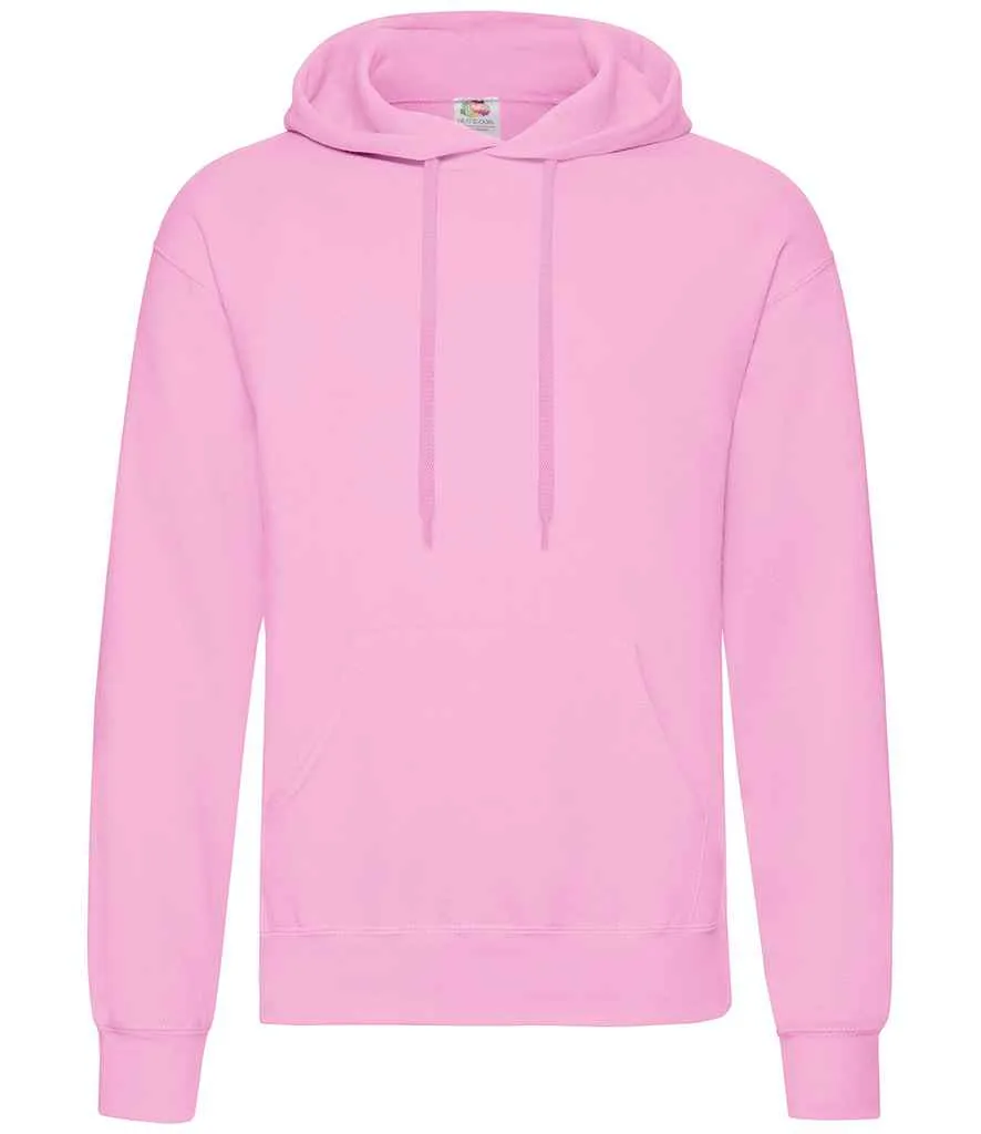 Fruit of the Loom Classic Hooded Sweatshirt - Red, Pink