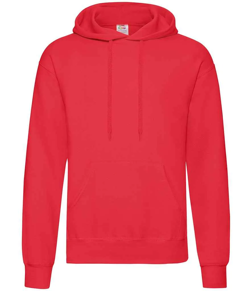Fruit of the Loom Classic Hooded Sweatshirt - Red, Pink