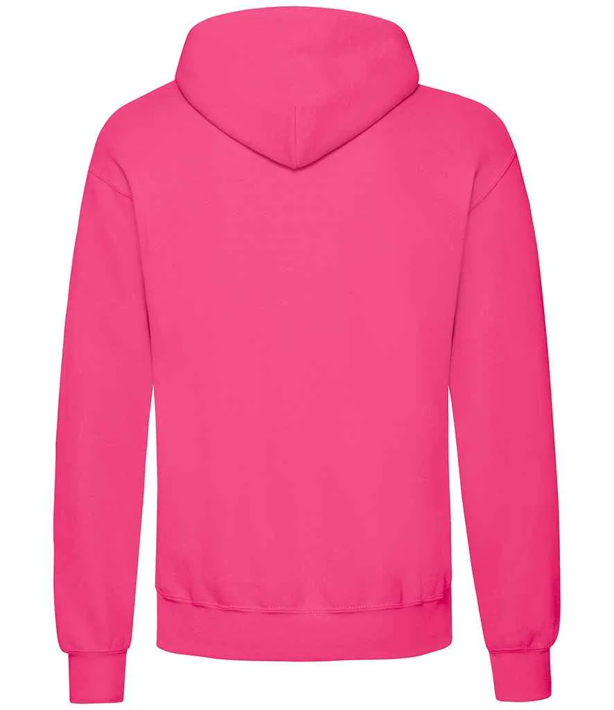 Fruit of the Loom Classic Hooded Sweatshirt - Red, Pink