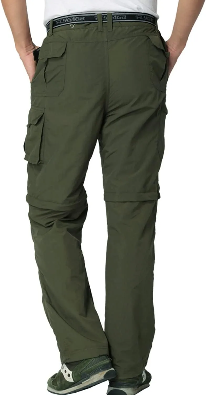 JOMLUN Men’s Hiking Pants Zip Off Cargo Pants Lightweight Quick Dry Convertible Outdoor Shorts