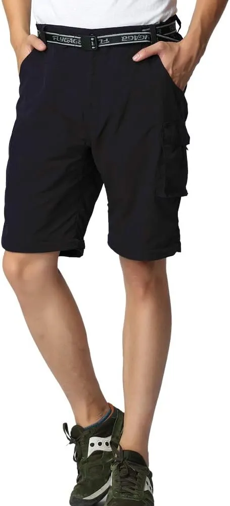 JOMLUN Men’s Hiking Pants Zip Off Cargo Pants Lightweight Quick Dry Convertible Outdoor Shorts