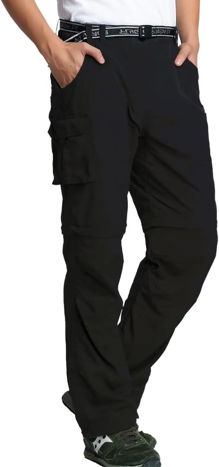 JOMLUN Men’s Hiking Pants Zip Off Cargo Pants Lightweight Quick Dry Convertible Outdoor Shorts