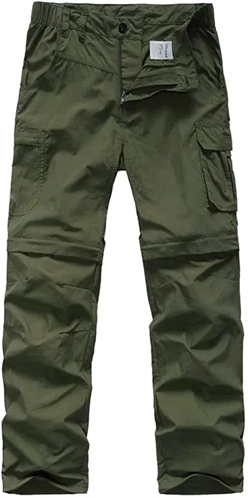 JOMLUN Men’s Hiking Pants Zip Off Cargo Pants Lightweight Quick Dry Convertible Outdoor Shorts