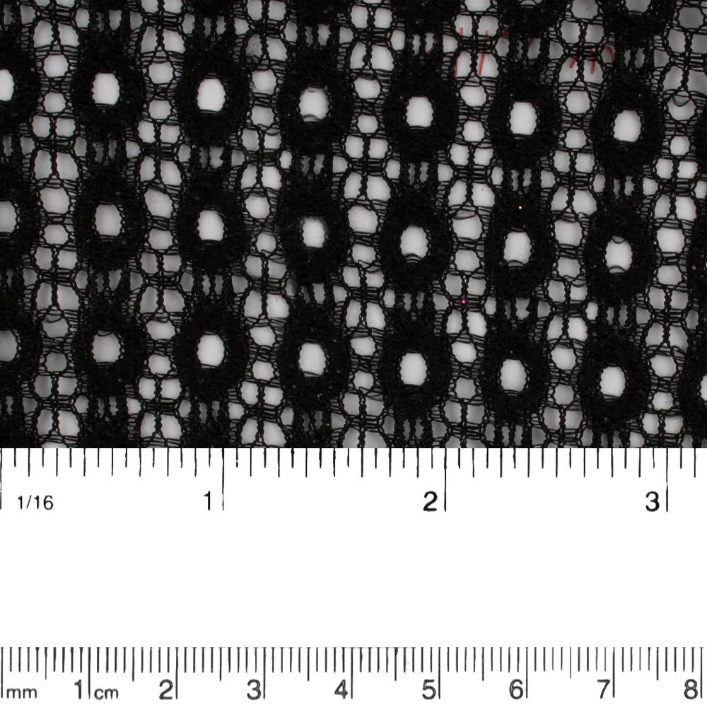 Lace - RACHEL - Circles - Metallic Black