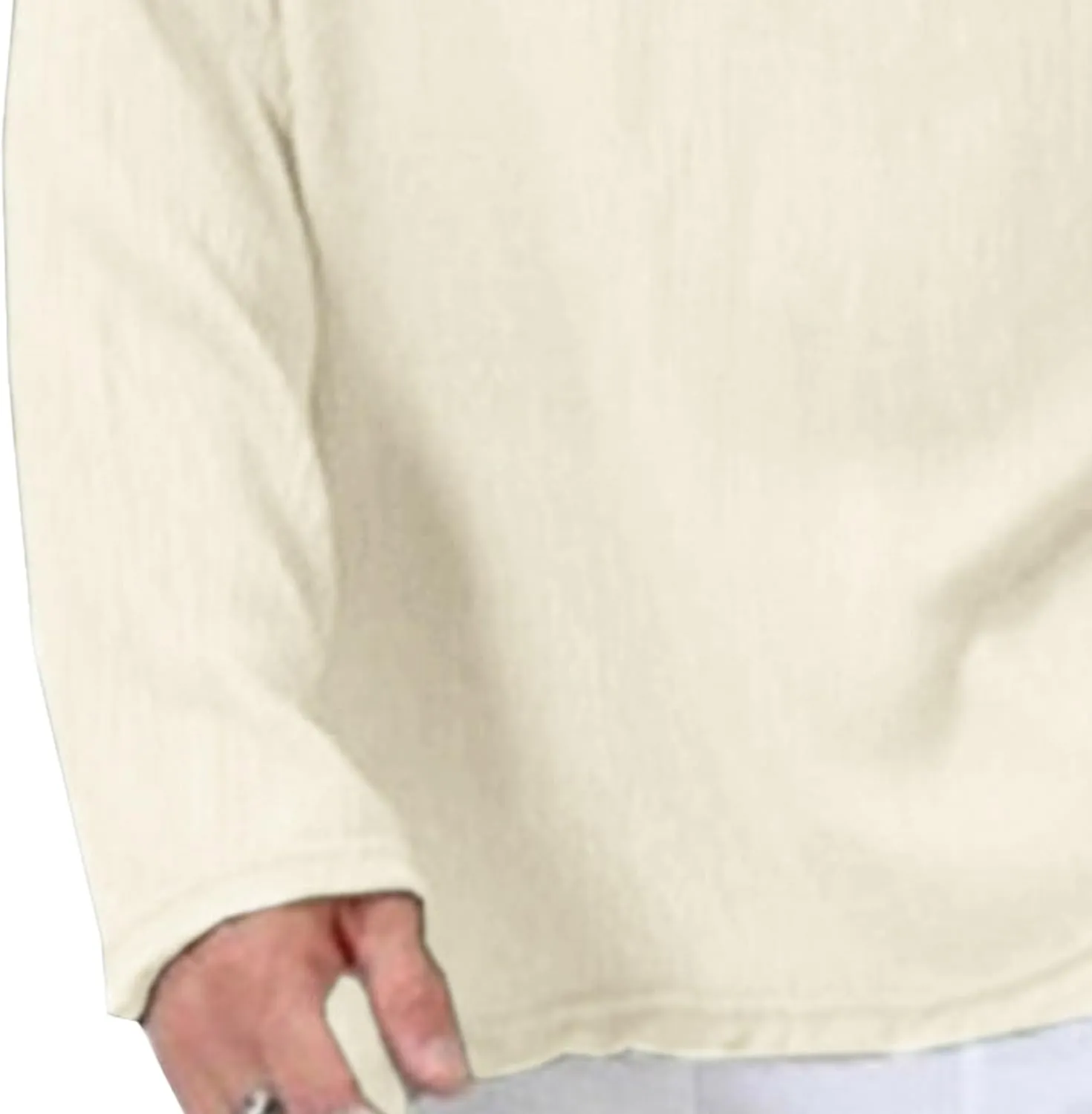 Men Long Sleeve Athletic Shirts Slim Fit Cotton V Neck Shirts Henley Tops Casual Loose Workout Base Tees Shirt