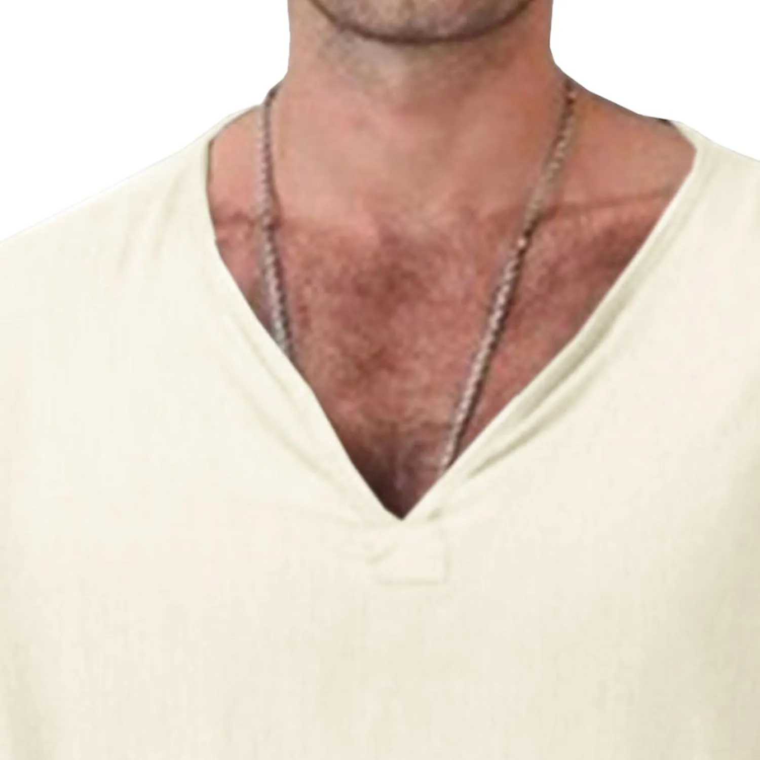 Men Long Sleeve Athletic Shirts Slim Fit Cotton V Neck Shirts Henley Tops Casual Loose Workout Base Tees Shirt