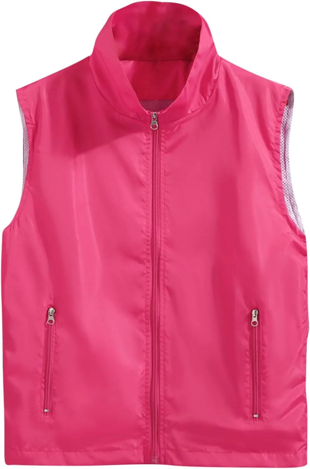 Men's Casual Outerwear Vest Lightweight Zip Up Sleeveless Jacket Outdoor Work Fishing Hiking Golf Vests with Pockets