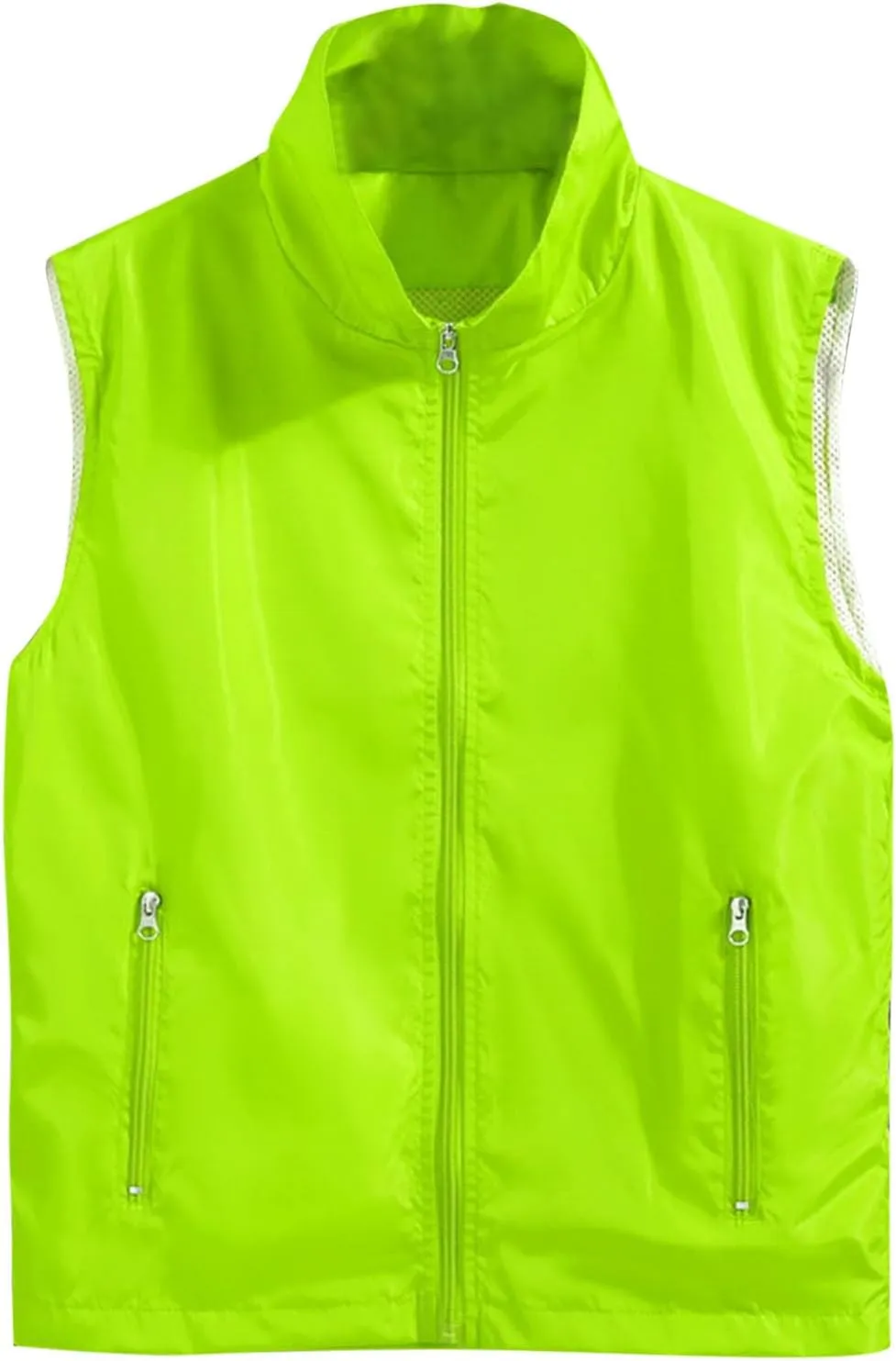 Men's Casual Outerwear Vest Lightweight Zip Up Sleeveless Jacket Outdoor Work Fishing Hiking Golf Vests with Pockets