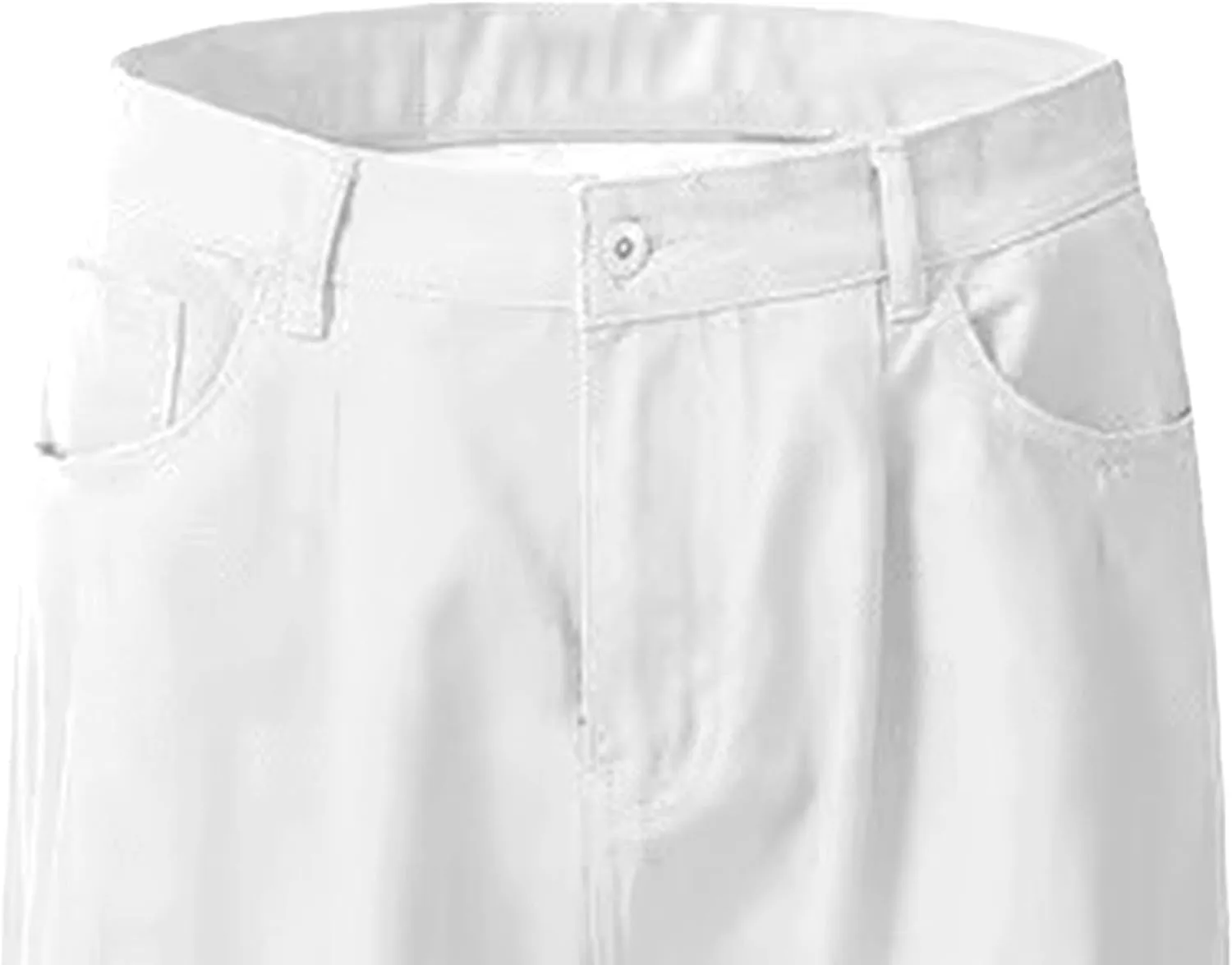 Men's Chinos Wide Leg Pants Classic Stretch Skinny Tapered Dress Slack Comfort Casual Solid Trousers