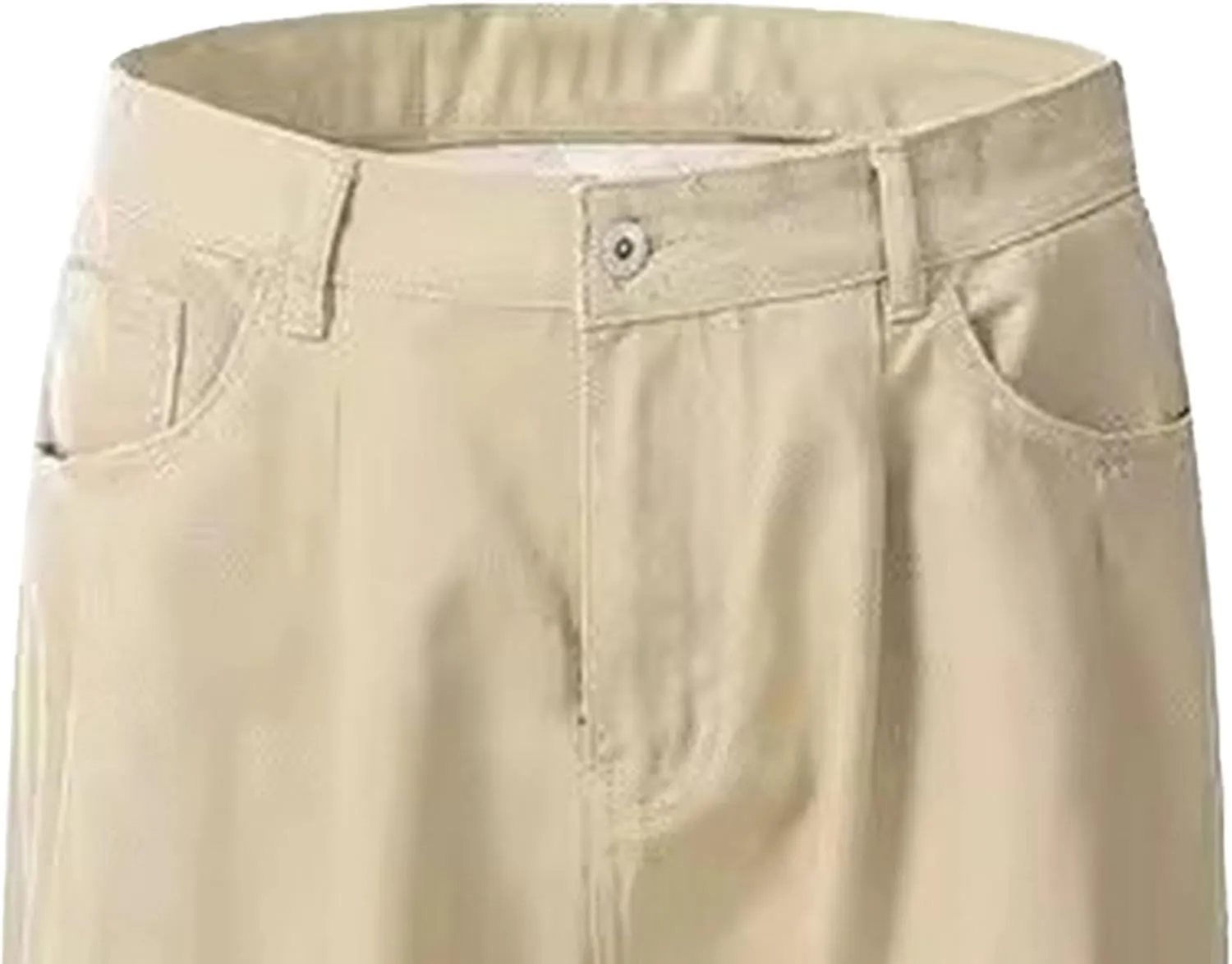 Men's Chinos Wide Leg Pants Classic Stretch Skinny Tapered Dress Slack Comfort Casual Solid Trousers