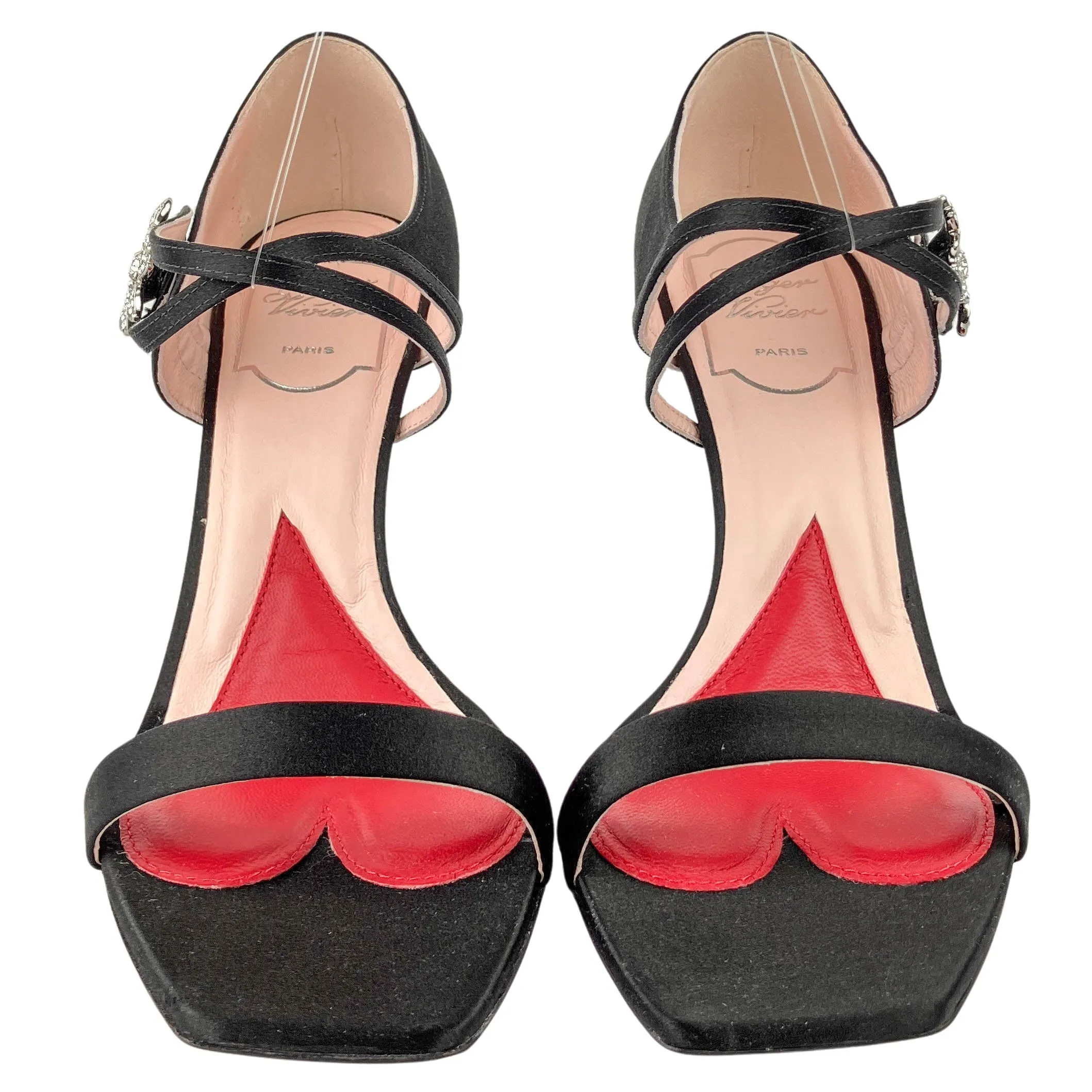 Roger Vivier I Love Vivier Daisy Heels in Black