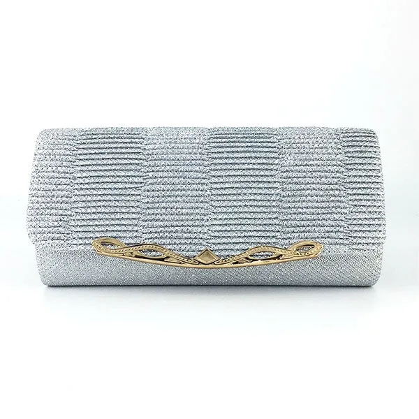 Shiny Women's Clutch Bag - Black,Blue,Brown,Gold,Gray,Red,Silver