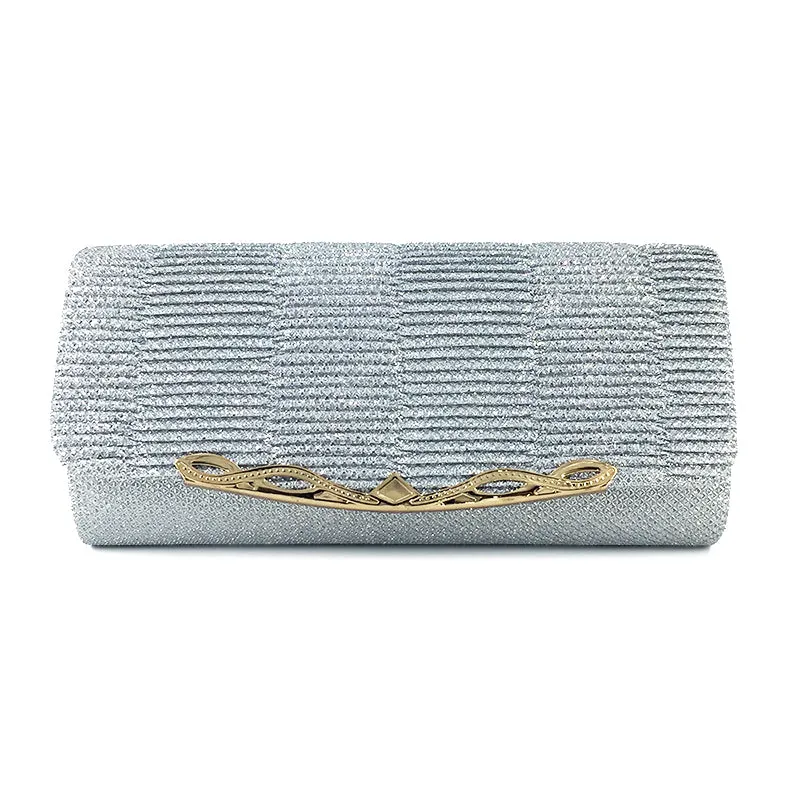Shiny Women's Clutch Bag - Black,Blue,Brown,Gold,Gray,Red,Silver