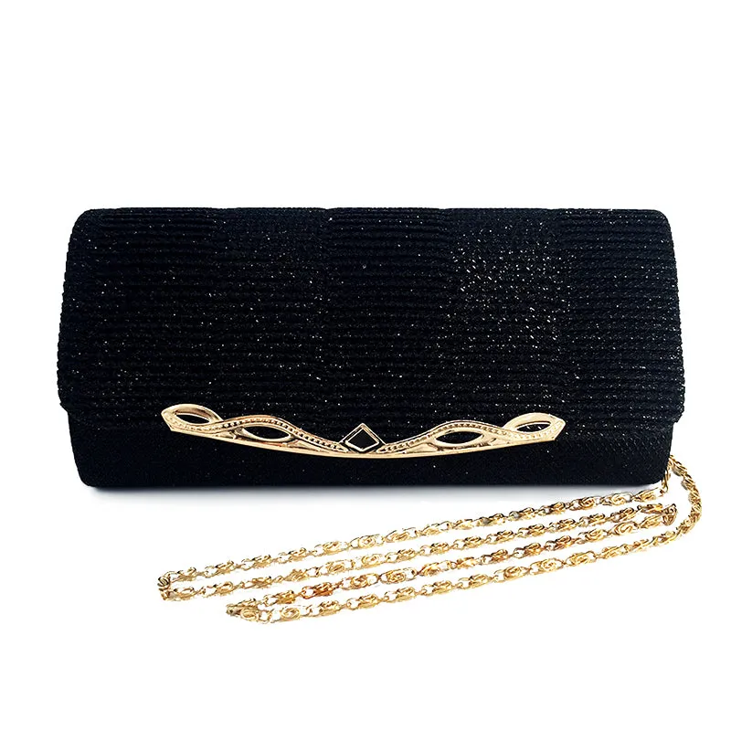 Shiny Women's Clutch Bag - Black,Blue,Brown,Gold,Gray,Red,Silver