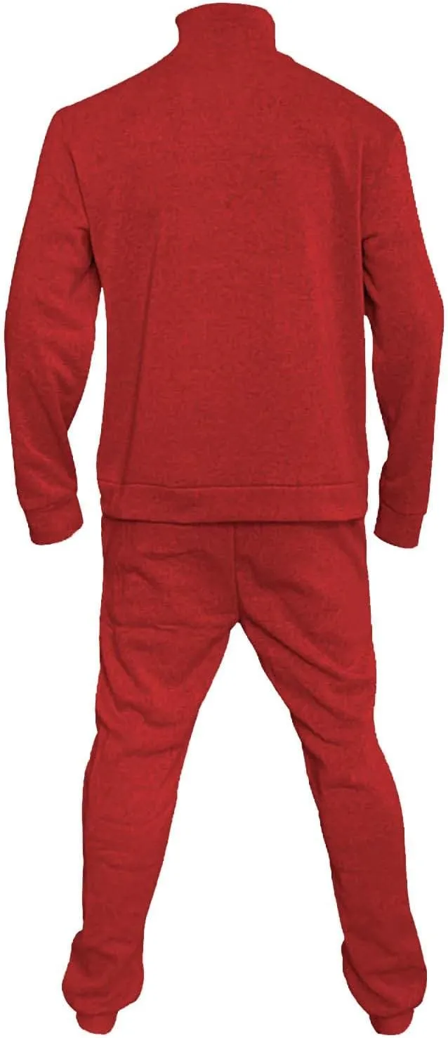 ZYXTIM Men's Polo Sweatsuit Sets Long Sleeve 2 Piece Outfits with Jogger Pants Fleece Slim Fit Workout Tracksuit Casual Set